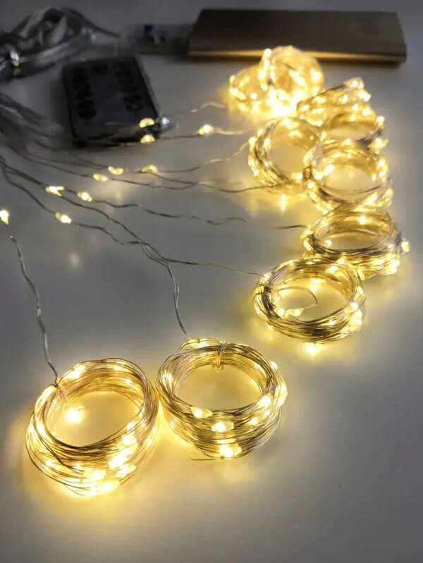 1 قطعة أضواء ستارة نافذة LED 300 مناسبة لمختلف الحفلات والأعياد والزفاف، لون أبيض دافئ