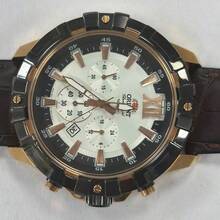 Orient Reloj de cuarzo para hombres Orient (FTW03003T0) - Reloj de acero inoxidable de estilo deportivo con esfera blanca, perfecto para uso diario