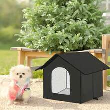 1pc Waterproof Oxford Cloth Cat Bed, Outdoor Cat House, Winter Warm Dog Bed, Foldable And Portable, Washable Aluminum Foil Pet House, Insulated Material For All Seasons, Waterproof And Insulated Pet Shelter, Outdoor Cat Cabin With Support Legs, Foldable Design For Winter Warmth, Suitable For Stray Animals, All-Weather Use - Multicolor - View 3