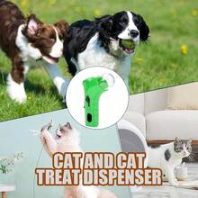 Small Dog & Cat Snack Toy - Handheld Interactive Dispenser With Clear Storage, Perfect For Training & Travel - Red - View 6