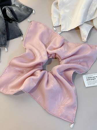 缎面高端感大肠发圈女超大气质马尾发绳法式方巾简约百搭发饰头饰马尾发夹发圈发胶发圈发圈