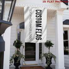 1pc Customizable Christmas Flag ,Personalized Polyester Decorative Flag With You Any Photo,Any Color,Any Text,For Garden, Clubs, Concerts, Bars, Dorms, Living Rooms, Bedrooms - Durable, No Electricity Needed - Multicolor - View 5