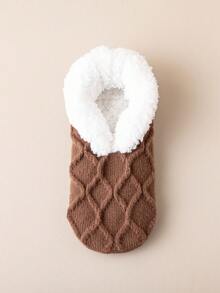 1 par de calentadores de piernas con forro térmico, calentadores de piernas gruesos y antideslizantes para mujer, para invierno