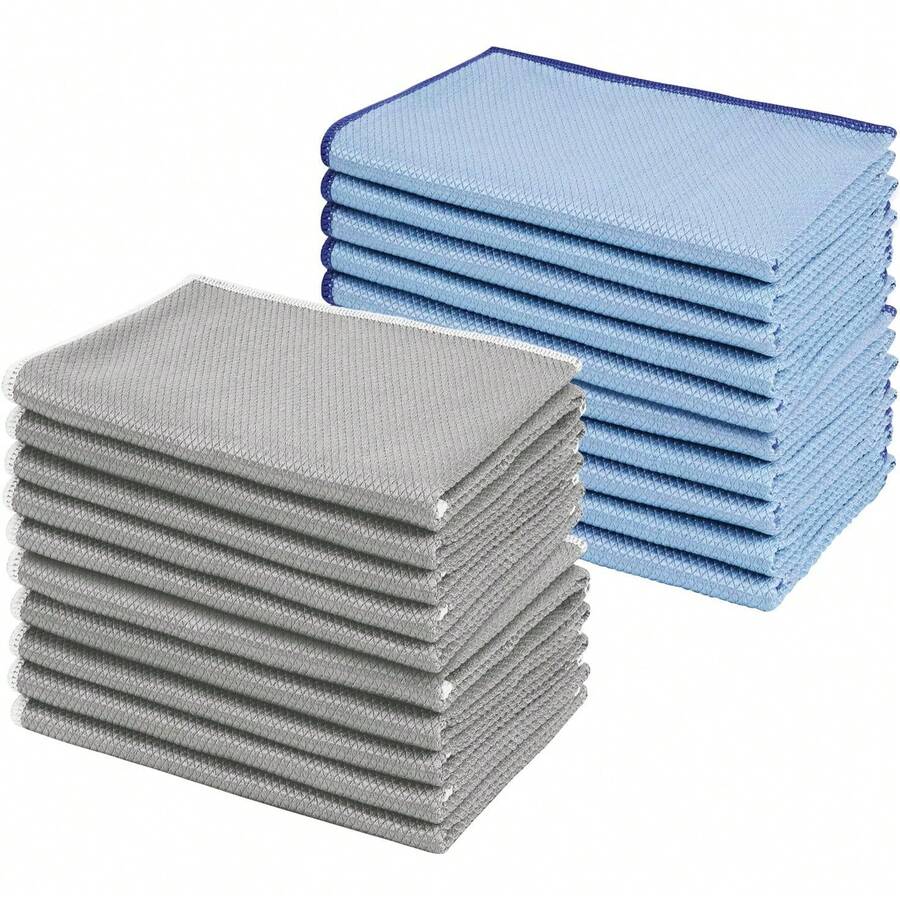 Toallas de Cocina 20 Piezas, Trapos con Bordes de Cierre, Antiadherentes, 30x30 cm, Adecuados para Limpiar la vajilla, La Cocina, El Cristal sin Marcas de Agua - 1 - Ver 1