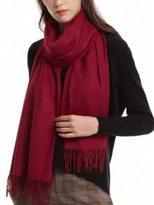 وشاح بوهيمي من ألياف البوليستر ذو لون واحد، وشاح دافئ للخريف/الشتاء، مناسب للعروس وصبايا العرس والحفلات والفساتين