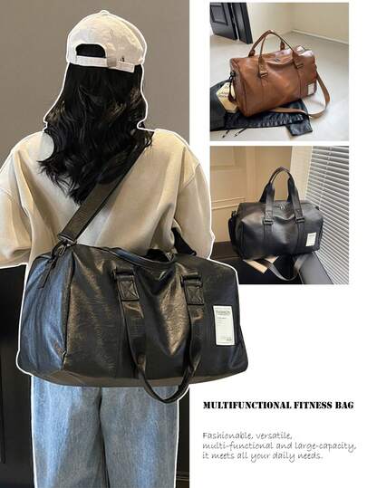 حقيبة رياضية كاجوال سعة كبيرة، حقيبة يد للسفر، حقيبة سفر قابلة للطي، حقيبة كتف للرحلات القصيرة للجنسين، حقيبة محمولة مقاومة للماء وقوية، حقيبة ظهر رياضية متعددة الوظائف