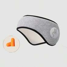 1 para wygodnych nauszników unisex z samoprzylepną maską na oczy, odpowiednich do jazdy na rowerze na świeżym powietrzu, do spania jesienią/zimą