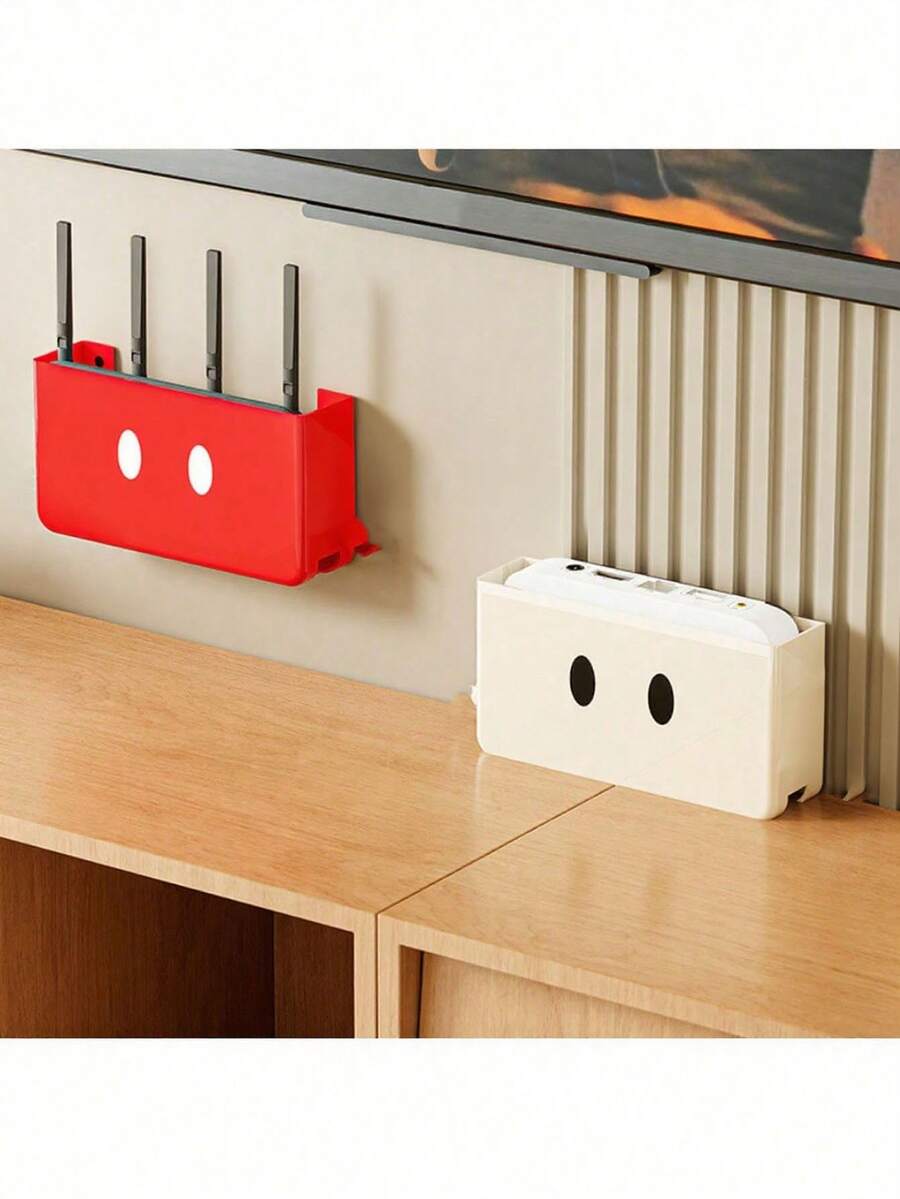 1 pièce Boîte de rangement multifonctionnelle pour routeur, support pour routeur sans fil, organisateur de maison pour le salon, la chambre, la cuisine, convient pour le routeur, les câbles, les cosmétiques, les assaisonnements