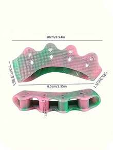 Silikon Zehentrenner - wiederverwendbare SEBS orthopädische Zehenspreizer für Nagelpflege, parfümfreier Zehen-Ausrichtungskorrektor mit 5 Belüftungsöffnungen, rutschfester Griff für Pediküre & Fußgesundheit, farbverlaufend