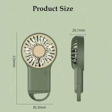 1 PC White Mini Handheld Portable Fan With 3 Speeds Adjustment USB Fashion Small Fan 400mAh Lithium Battery For Women Girls Kids Travel Outdoor Office Outdoor, Camping, Travel, Beach, Sports, Office, School, Pool Party, Daily Use ( Orangs, Green)