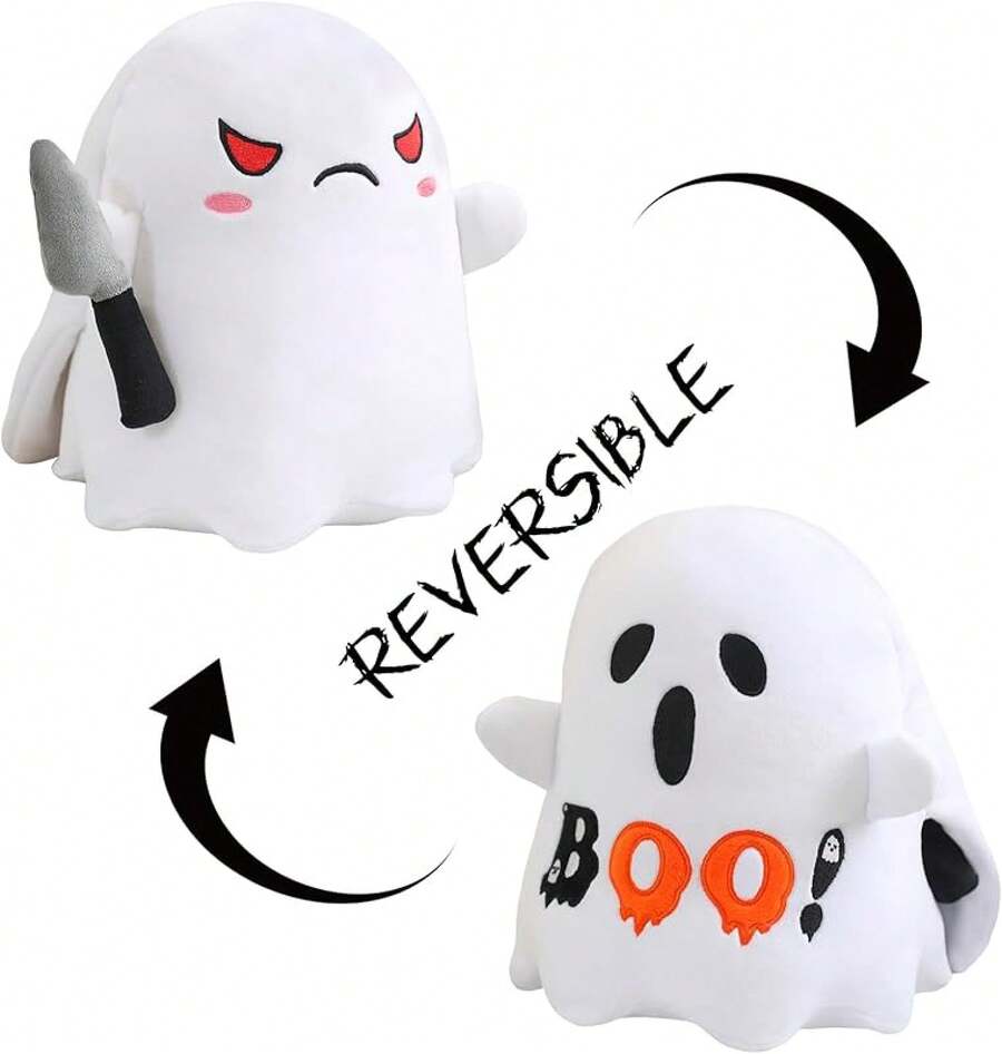 Reversible Ghost Plushie - Angry & Scared - 10 Inch Sensory Toy - Ma Boo - Xem 1