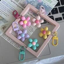 Set da 5 portachiavi con fiori colorati a 5 petali, ciondoli versatili per borse, regali per coppie e migliori amici, decorazioni natalizie per borse, accessori per auto, idee regalo per insegnanti e sorelle
