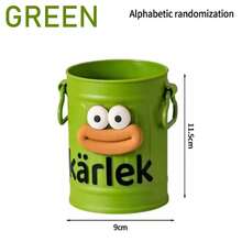 1 Stück lustiger, süßer Stifthalter aus Kunststoff, große Kapazität, Studenten Schreibtisch Aufbewahrungsbox für Mädchen, Büro Kinder Schreibtisch Aufbewahrungsbox (mit zufälligen Aufklebern)