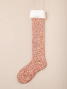 1 par de calcetines de felpa de coral para mujer, calcetines térmicos gruesos y cálidos para el invierno, adecuados para el hogar, el posparto y dormir