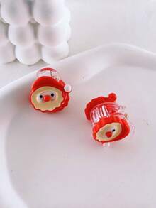 2pcs Christmas Small Clips Sweet Santa Claus Bangs Clip Elk Ponytail Clip Hairpin Christmas Head Ornaments Hair Clips Elegant Claw Clips Winter Hair Accessories Fashion Hair Cluth