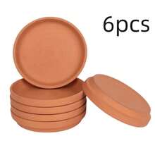 24/12/6/3 Pcs Small TerraCotta Saucer Terracotta Pot Plant Saucer Perfect Tiny Clay Plant Trays Mini Round Plant Pot Saucers, For 3/4/4.5incn Succulents Nursery Pots, Size 3.5inch