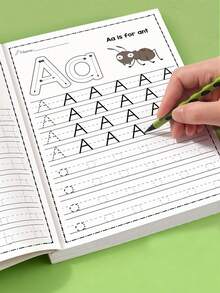 1pc A-Z Letter Practice Book, Includes Handwriting Practice, Reusable Handwriting Workbook, And Magic Practice Book, Suitable For Students, Stationery, Learning Supplies, Ideal Gift For Back To School, Christmas, Learning Rewards, Holidays Or Birthdays