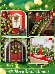 12 Stücke limegrüne flauschige Weihnachtskugel Dekorationen, grüne Weihnachtsbaum Hängedekoration, weiche Kunstfell Plüsch Kugel Dekorationen für Zuhause, Party Zubehör, Kaminsims, Wanddekoration, Weihnachtskranz für Innenraum, Kamin, Zuhause, Büro Dekoration, Weihnachtsschmuck, Weihnachtshänger