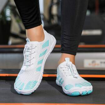 Lace-Up Fitness Gym Outdoor Women Casual Sports Shoes, Comfortable Low-Top Walking Shoes, Casual Running Shoes, Mesh Breathable Slip-On Sneakers, Unisex, Multi-Color