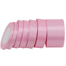 1 Roll Polyester Satin Ribbon, Suitable For Gift Boxes, Candy Boxes, Cake Boxes, Flower Decoration (Machine Dyed, Slight Color Difference) - Pink - View 2
