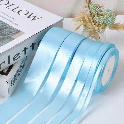 1 Roll Polyester Satin Ribbon, Suitable For Gift Boxes, Candy Boxes, Cake Boxes, Flower Decoration (Machine Dyed, Slight Color Difference)