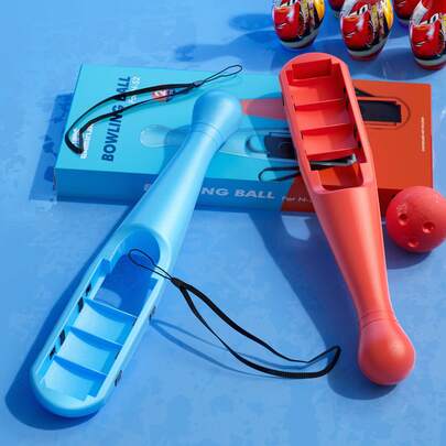 GAMINJA 2pcs Bowling Ball Grips For Nintendo Switch 2 Joy-Con Controllers, Bowling Sports Accessories, Immersive Gaming Experience, Plug And Play, Ergonomic Design, Easy To Grip, Smooth And Heat-Resistant Bowling Game Accessories