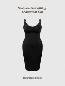1pc Plus Size Women's Shapewear Dress, Home Sleepwear, Tummy Control, Butt Lift, Waist Shaping, Seamless Bodycon Dress Lingerie For Women - Black - View 7