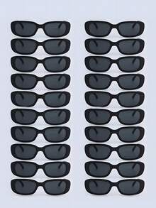 20 件复古方形眼镜，经典方形镜框，男女皆宜，尽显奢华，适用于婚礼、新娘送礼会、单身派对、男女通用摇滚主题派对礼物、情人节装饰、婚礼宾客回礼、伴娘礼物、毕业装饰 - 彩色 - 查看 8