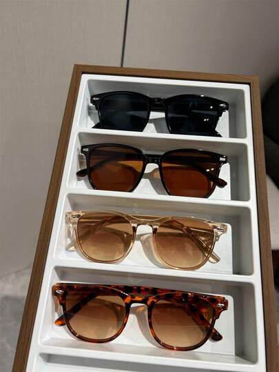 4pcs Oval Men's Outdoor Cycling Beach Party Street Style Eyeglasses