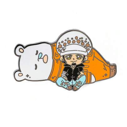 ONE PIECE ONE PIECE 1 Pc Adventure Cartoon Brooch Fashion Trafalgar D. Water Law Enamel Pin Metal Badge Jewelry Clothing Backpack Accessories Gift For Friends Christmas