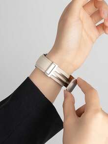 Leather Magnet Strap For Men And Women,Compatible With 46mm 45mm 49mm 38mm 40mm 41mm 42mm 44mm Watch Bands;Compatible With Apple Watch Series Ultra2/Ultra/SE2/SE/11/10/9/8/7/6/5/4/3/2/1