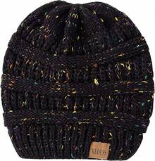 Women Beret Hats - Dot Black+Dot Dark Grey - View 4