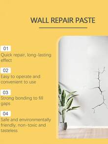 Waterproof And Leakproof Magic Repair Paste: Repairs Cracks, Holes, And Seals In Ceilings, Walls, And Pipes. Quick-Drying, Long-Lasting, And Excellent For Bathrooms, Kitchens, Walls, Pipes, Etc. (The Pointed Design Allows For Greater Control, Making It A Convenient, Oversized DIY Tool For Repairs.) (New And Old Versions Are Sent Randomly.)