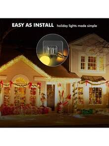 30pcs Self-Adhesive Drill-Free Cord Light Hook, Cable Clamp, Outdoor Light Clip And Desk Cable Holder