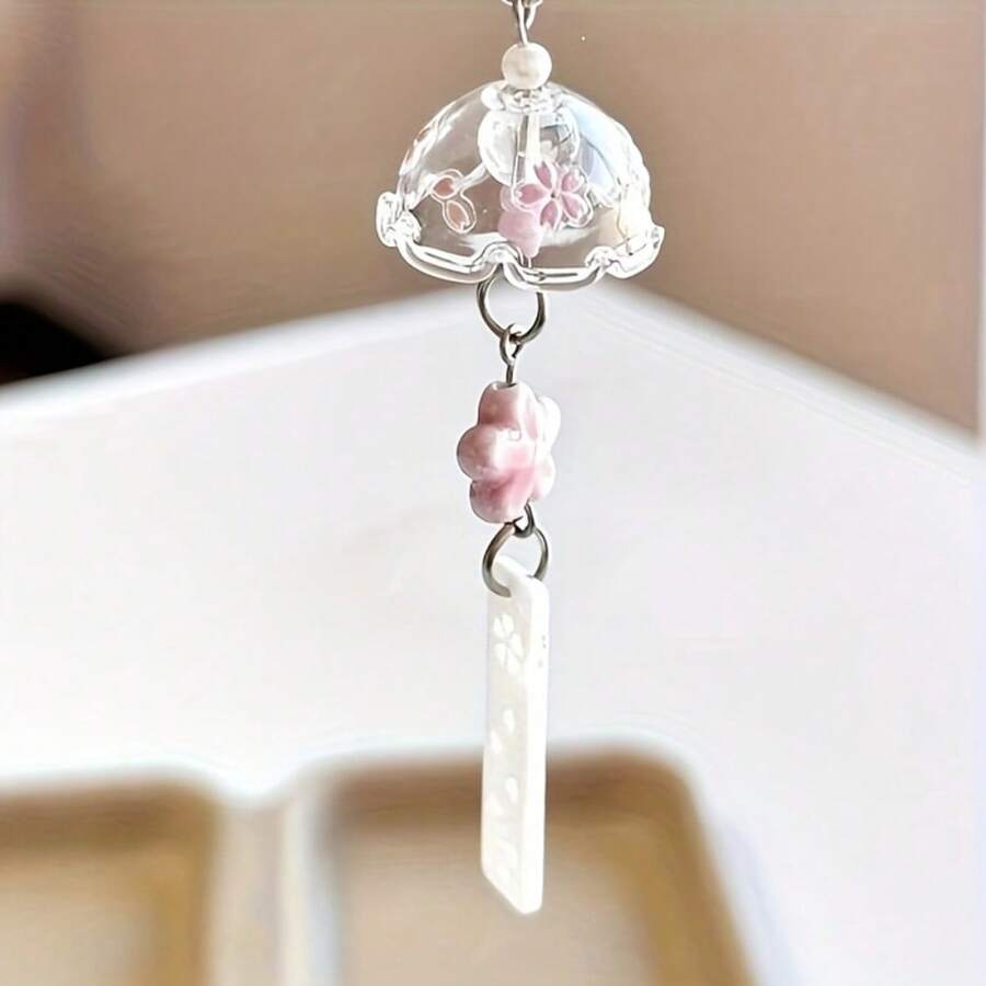 Handmade Beads Homemade Simple Ins Mobile Phone Chain Cute Card Book Camera Bag Pendant - Hồng - Xem 1
