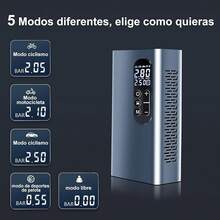 Compresor de Aire Portátil para Auto,Inflador de Llantas Eléctrica, 150 PSI Bomba de Aire Inalámbrica con LED Inteligente para Inflar y Presurizar Bicicletas, Autos, Motos y Balones - 2 en 1 - Ver 8