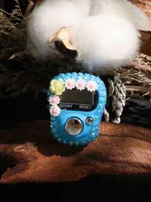 1pc/5pcs/10pcs Spring Willow & Crescent Moon | Chinese Style Enamel X Arabic Pattern With Flower & Rhinestone Counter, Ramadan Prayer Counter - Multicolor - View 6