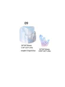 1pc 11 Style Crystal Cluster Silicone Mold, DIY Epoxy Resin Mold - White - View 15
