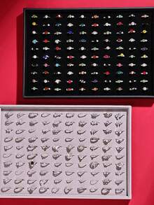 1 Stück Samt Schmuckkasten, Schmuckablage mit großer Kapazität, Schmuckaufbewahrungstablett, stapelbares Schmuckaufbewahrungstablett, Mehretagenschmuckkasten, geeignet für tragbare Multifunktionsaufbewahrung von Ringen, Halsketten, Ohrringen, Halloween Geschenk, Weihnachtsgeschenk, Geschenk für Frauen, Muttertagsgeschenk, Urlaubsgeschenk, Herbst/Winter Dekoration, Schlafzimmerdekoration