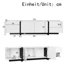 TV Mounts, Stands & Turntables - White + Particle Board - View 6
