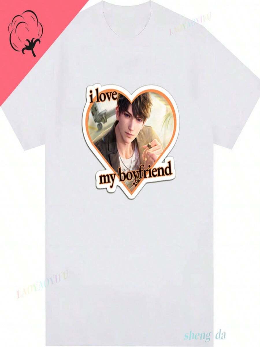 2025 Champion Tank Davis All Match American Fashion Brand Printed Men's And Women's Loose Summer Loose Short Sleeve T Shirt - 白色 - 查看 1