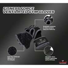 FITNESS FORCE Ventilated Gym Gloves For Men With Built-In Wrist Support For Workouts Weightlifting Workout Gloves For Women Exercise Fitness Perfect For Cycling Powerlifting, Cross Training(X-Small Grey) - Loại 35 - Xem 4