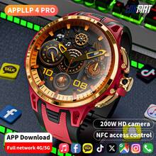 LOKMAT APPLLP 4 PRO 智能手表，1.75 英寸 AMOLED 显示屏，支持 4G/5G SIM 卡，兼容安卓和 iOS 设备，配备 180° 可旋转高清摄像头，支持蜂窝数据和 Wi-Fi 连接，可下载第三方应用，接收通知提醒，搭载安卓 8.1 操作系统 - APPLLP 4 PRO - 查看 13