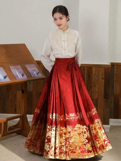 Exquisite Chinese Style Vintage Embroidered New Chinese Shirt