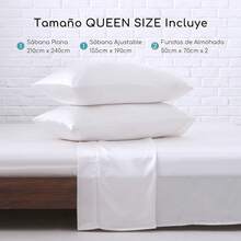 MR&Juego de Sábanas de Satén 4pzas, Sabanas Matrimonio Satín Sedosas Lujosas Suaves, con Sábana de Cajón Ajustable Bolsillo Profundo para Colchones Matrimoniales (Matrimonial, Negro) CVMD - BLANCO - Ver 10