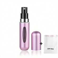 Perfume Refill Bottle Portable Mini Refillable Spray Can, Empty Cosmetic Container Travel 0.17oz + 1 OPP Bag, Mini Refillable Perfume Bottle, Bottom Filled Travel Perfume Spray Bottle, Vintage Perfume Spray Bottle, Glass Perfume Bottle, Portable Fragrance Container, Portable Scent, Fashion Perfume Bottle, Compact Sprayer, High Quality Sprayer, Leakproof Spray Head, Perfume Dispenser, Frequent Traveler, Perfume Lovers - 粉色 - 查看 3