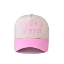 Embroidered Letter Color Matching Baseball Cap Adjustable Sun Protection Casual Hat Suitable For Spring And Autumn Travel Fashionable All-Match Sun Protection Youth Sun Hat Casual Style Young Women Hat