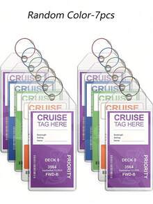 10pcs Luggage Tag For Cruise Ship Essentials, Cruise Luggage Tag Holder, Clear Cruise Luggage Tags For All Cruise Lines Travel Essentials ,For Travel Backpack Luggage Suitcase Travel Gear ,Back To School Workout School Supplies, Holiday Camping Holiday Essentials, Vacation Accessories Suitcase Tag(19cm*9cm) Card Holder Flying College For Luggage For School Bag Anti-Lost Portable Waterproof Double-Sided Privacy Protection