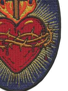 1件装宗教圣心耶稣十字架刺绣熨烫贴片 - 彩色 - 查看 6