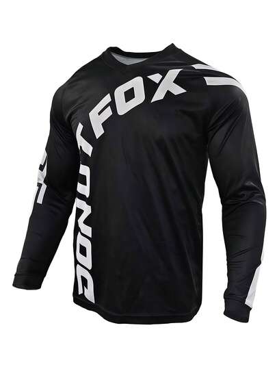 DONUTFOX 2025 Men's Cycling Long Sleeve T-Shirt, Mountain Bike Cycling Jersey, Downhill Cycling Shirt, Mountain Bicycle T-Shirt, Motorcycle Off-Road T-Shirt, Endurance Off-Road T-Shirt